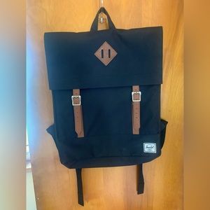 Herschel Supply Company Black Backpack with Brown Straps